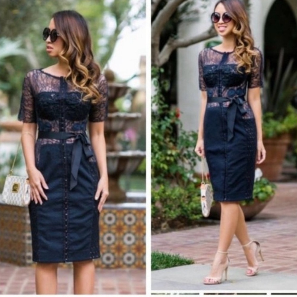 Beautiful Byron Lars Navy Carissima Sheath Blue Dress, Excellent Condition